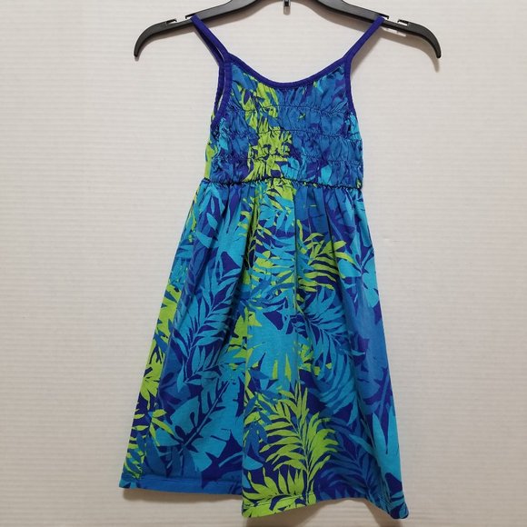 The Children's Place dress Large 10/12 abstract palm frond print sleeveless - Picture 1 of 7